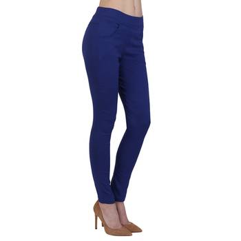 Royal blue lycra cotton jeggings 3