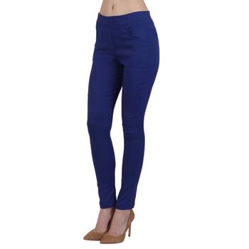 Royal blue lycra cotton jeggings 4