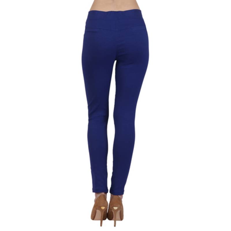 Royal blue lycra cotton jeggings