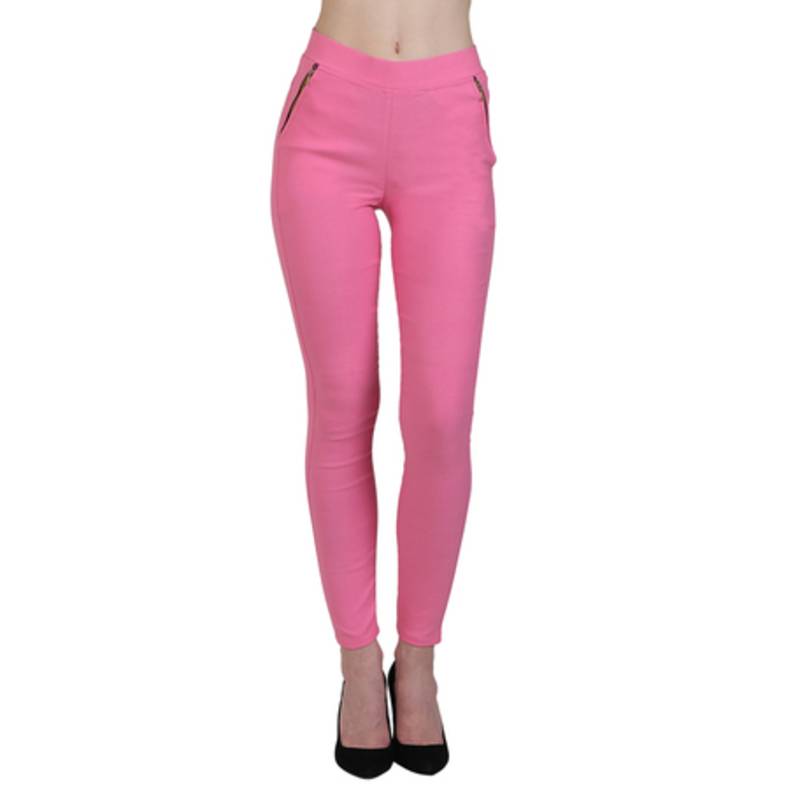 Baby pink lycra cotton jeggings