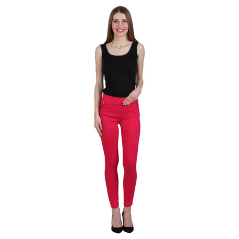 Magenta lycra cotton jeggings