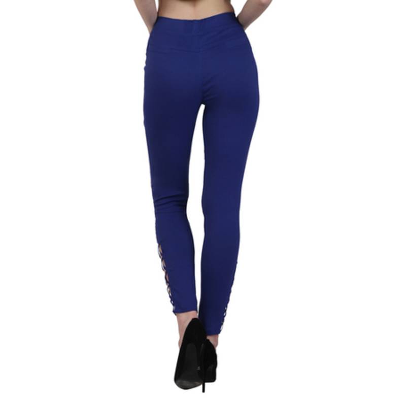 Royal blue lycra cotton jeggings