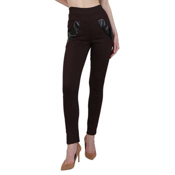 Brown lycra cotton jeggings 2
