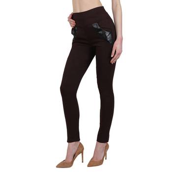 Brown lycra cotton jeggings 4