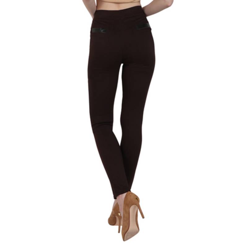 Brown lycra cotton jeggings