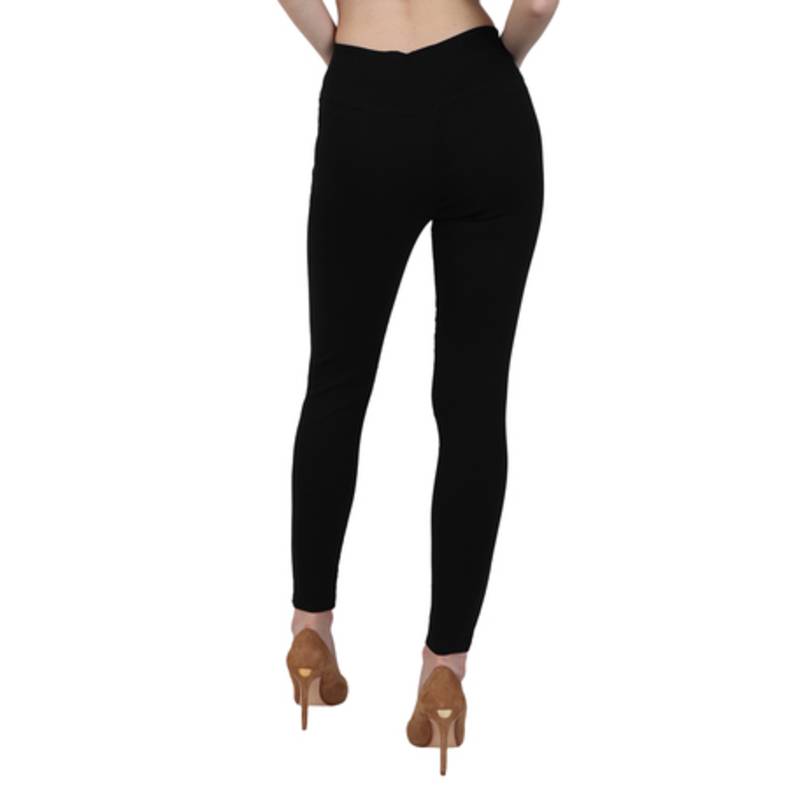 Black lycra cotton jeggings