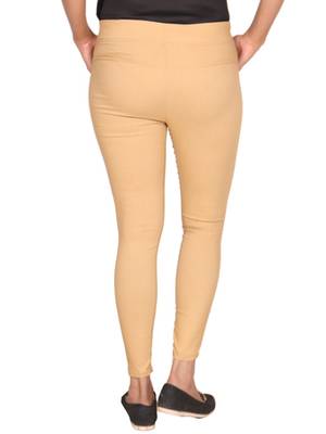 Beige lycra cotton jeggings 5