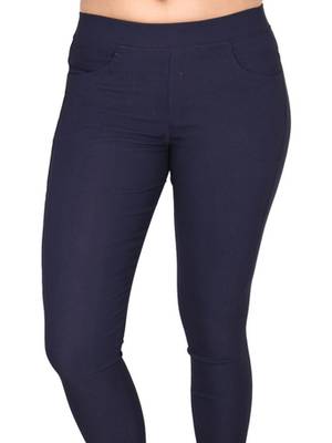 Navy blue lycra cotton jeggings 4