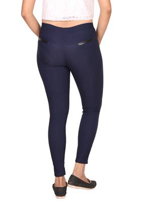 Navy blue lycra cotton jeggings 5