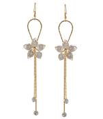 Gold crystal earrings