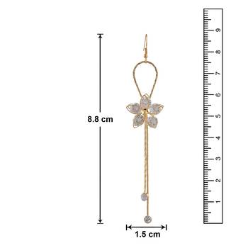 Gold crystal earrings 3