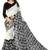 Black printed cotton silk saree with blouse