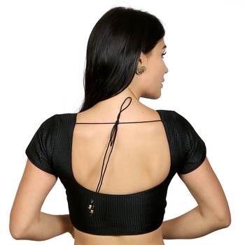 Black Banglori Silk Woven stitched blouse 3