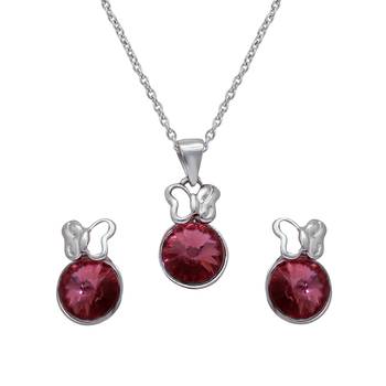Pink crystal necklaces 1