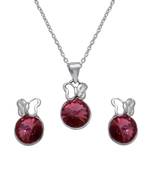 Pink crystal necklaces