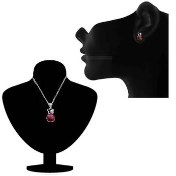 Pink crystal necklaces 2