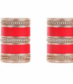 Lac Wedding Chura With Pearl Work By Leshya Red