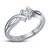 Beautiful 925 Sterling Silver White Platinum Plated Womes solitaire Ring
