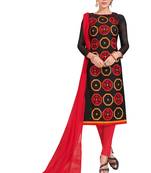 Black Embroidered Cotton Salwar