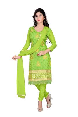 Green embroidered chanderi salwar 1