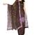 Giftpiper Unstitched Phulkari Suit Piece Cotton Silk Dark Brown