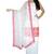 Giftpiper Unstitched Phulkari Suit Piece Cotton Silk White & Pink