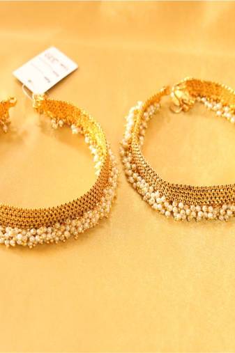 Beautiful Polki Anklet