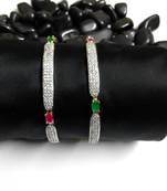 Cute Ruby Emerald Bangle