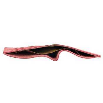 Alphaman "Cool Red Tan Desire Inside" Organic Leather Dual Fold Border-Stitched Wallet 4
