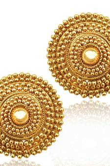 South Indian golden flower ethnic 