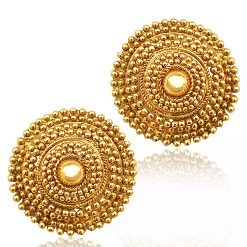 South Indian golden flower ethnic 