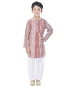 Multicolor printed cotton Kurta Pyjama For Boys
