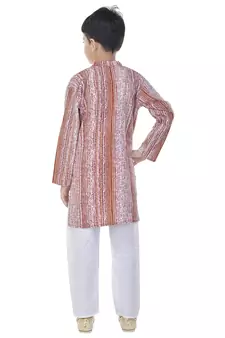Multicolor printed cotton Kurta Pyjama For Boys