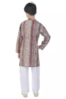 Multicolor printed cotton Kurta Pyjama For Boys