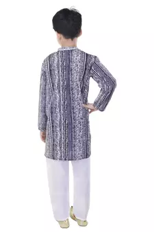 Multicolor printed cotton Kurta Pyjama For Boys