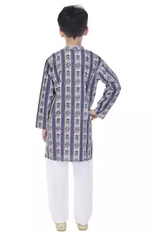 Multicolor printed cotton Kurta Pyjama For Boys