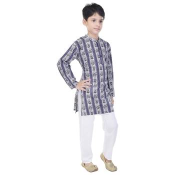 Multicolor printed cotton Kurta Pyjama For Boys 3