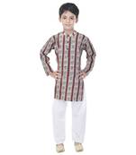Multicolor printed cotton Kurta Pyjama For Boys