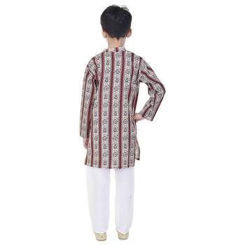 Multicolor printed cotton Kurta Pyjama For Boys 2