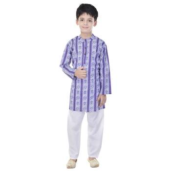 Multicolor printed cotton Kurta Pyjama For Boys 1