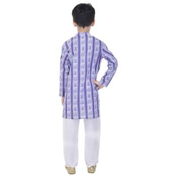 Multicolor printed cotton Kurta Pyjama For Boys 2