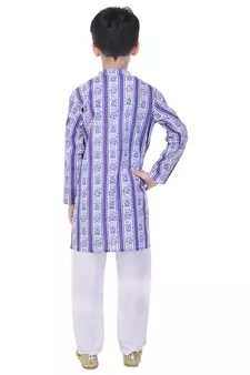 Multicolor printed cotton Kurta Pyjama For Boys