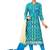 Sky blue printed cotton salwar