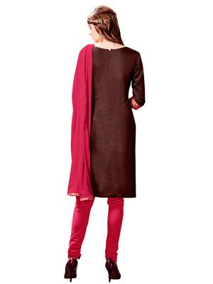 Brown Embroidered Cotton Salwar 2