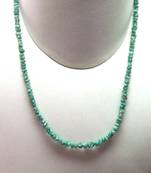 15.00 Cts Natural Blue Rough Diamond Beads Necklace 16" inches long 925 Clasp