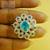 Aqua Blue CZ Adjustable Cocktail Ring