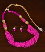 Seed Beaded Necklace with Traditional Festive Touch