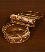 Silk Thread and Zircon Stone Embellished Designer Bangle Set