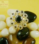 Black Beauty CZ Adjustable Cocktail Ring