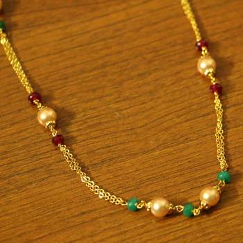 Multicolour Gold Look Necklace 1